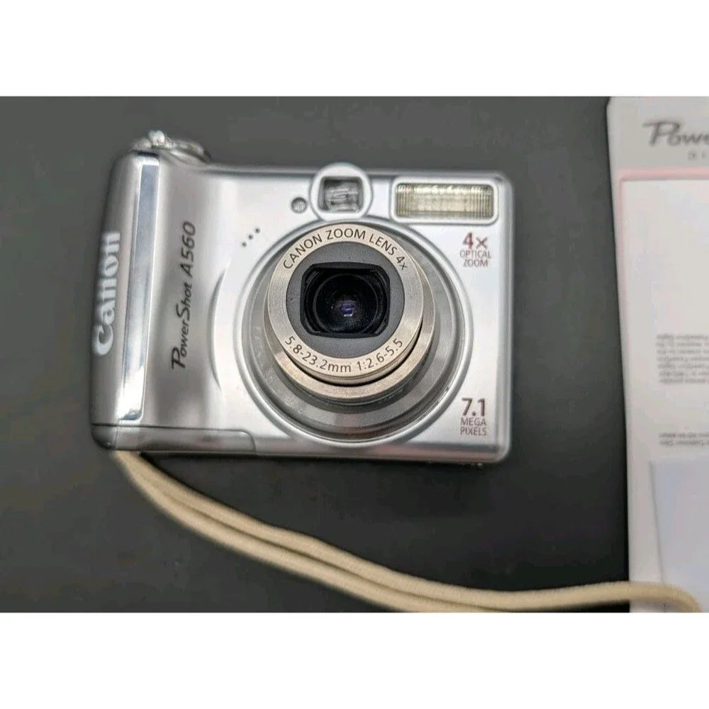 Canon PowerShot A560 7.1 MP Digital Camera With 4x Optical Zoom Silver No Card